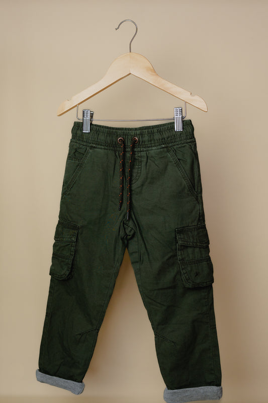 Mantaray Green Cargo Trousers, Age 4