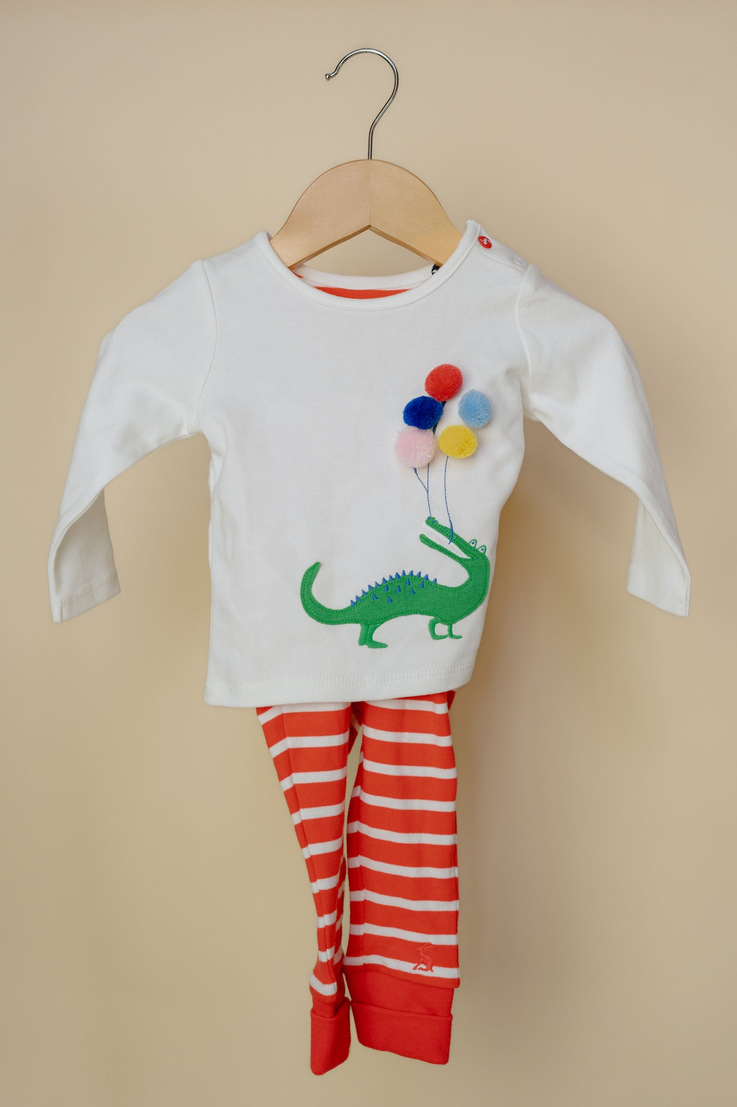 Joules White/Red Crocodile Top and Legging Set, 3-6 Months