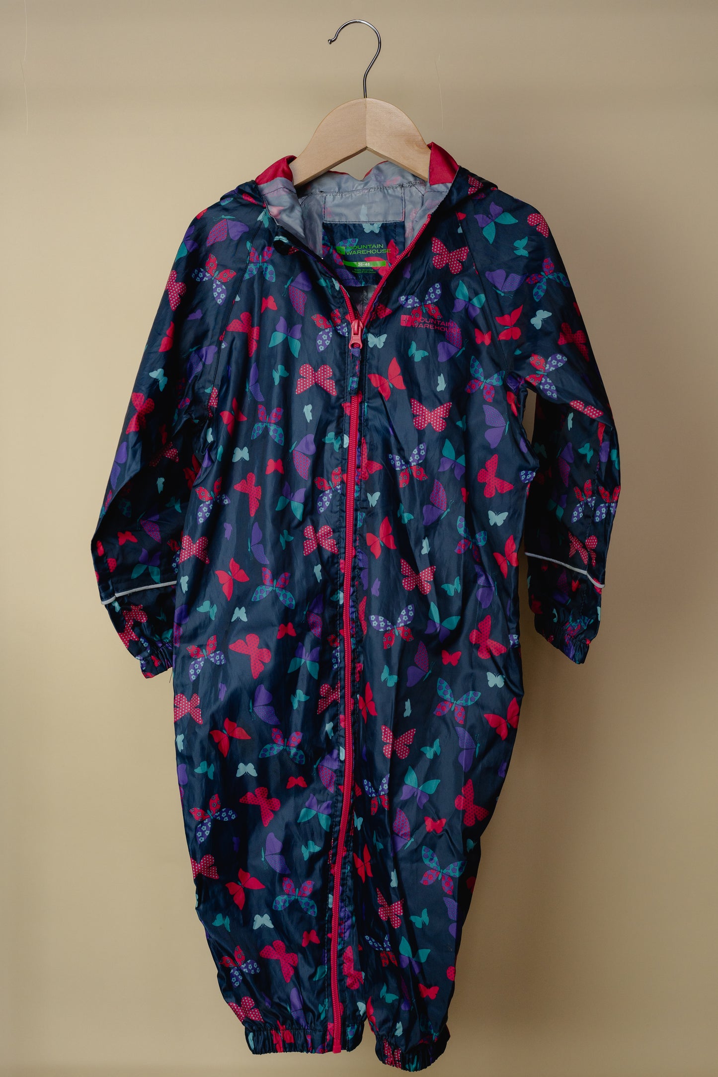 Mountain Warehouse Butterfly Print Rain Suit, Size 8-11