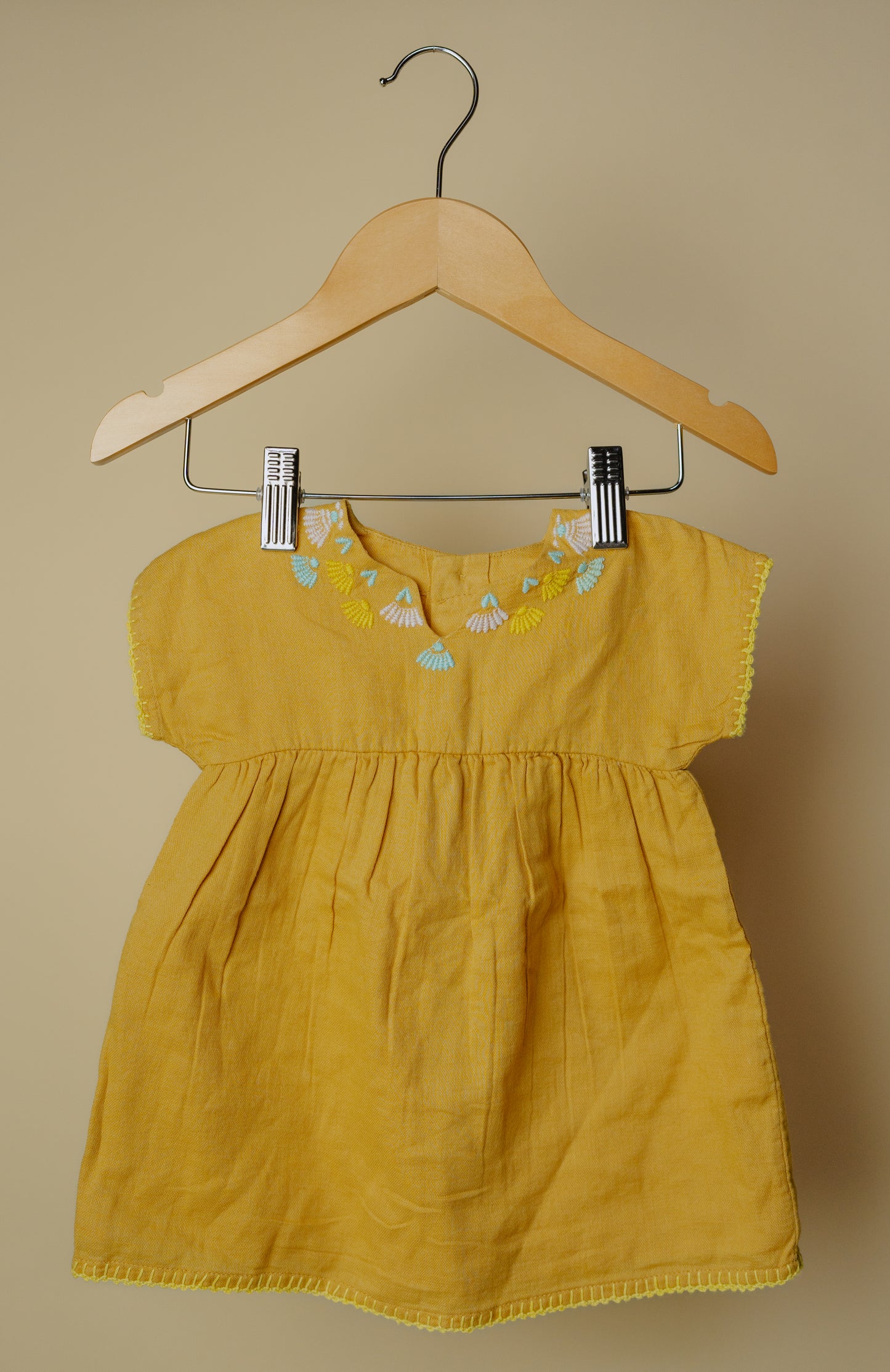 Tape A L’oeil Yellow Dress and Bloomers Set, 6 Months