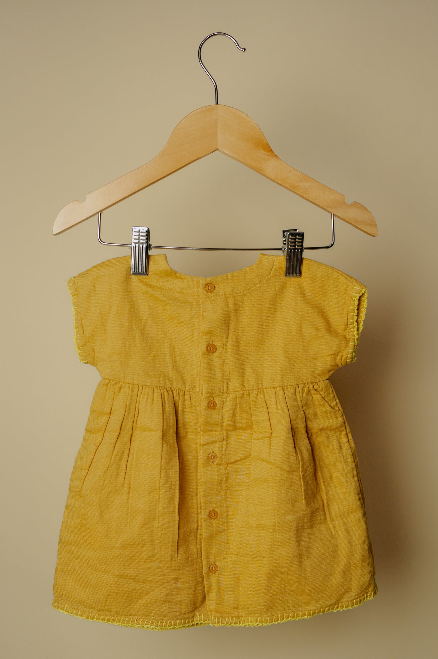 Tape A L’oeil Yellow Dress and Bloomers Set, 6 Months