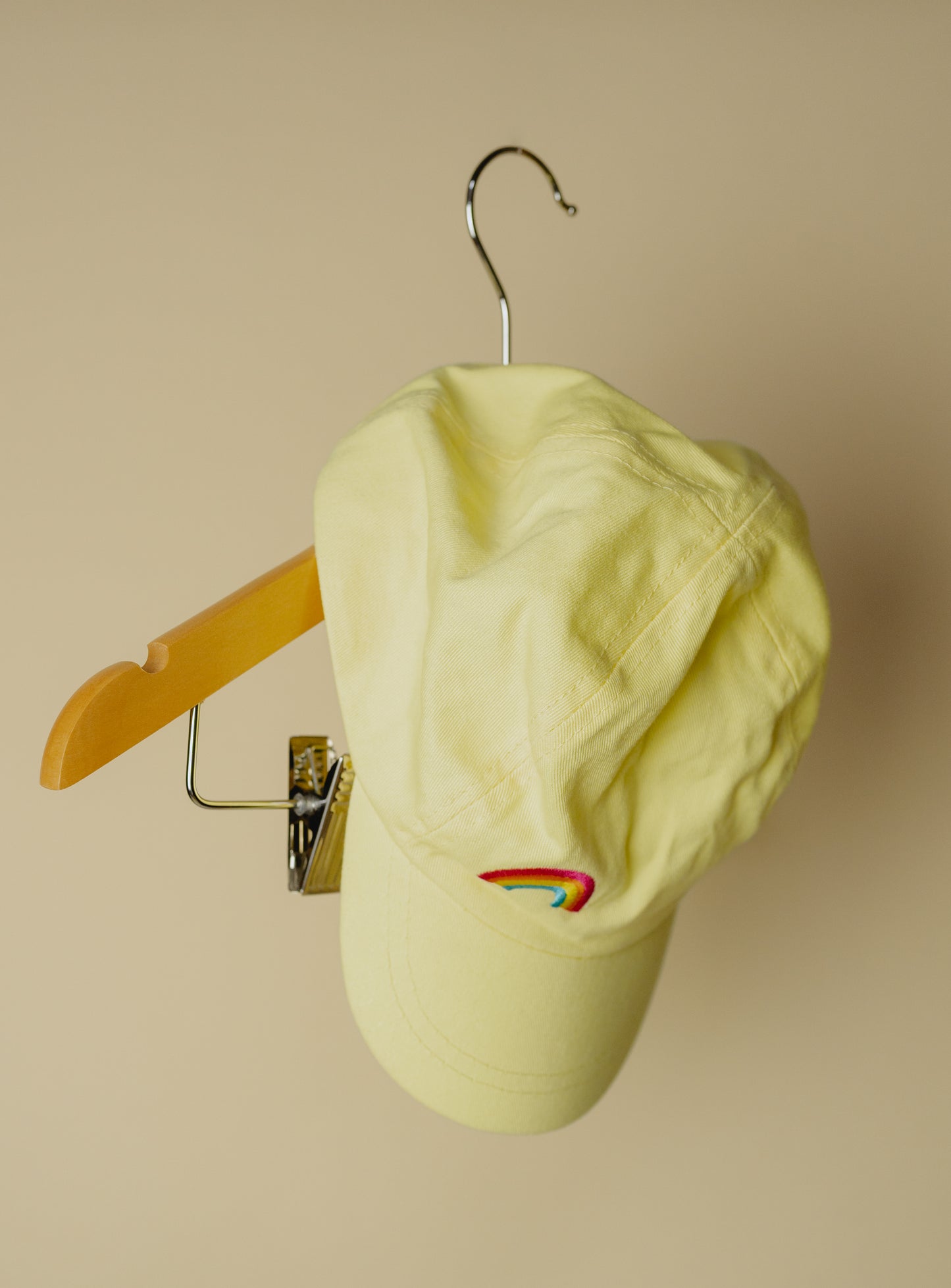 Nutmeg Yellow Rainbow Baseball Hat, 7-10 Years