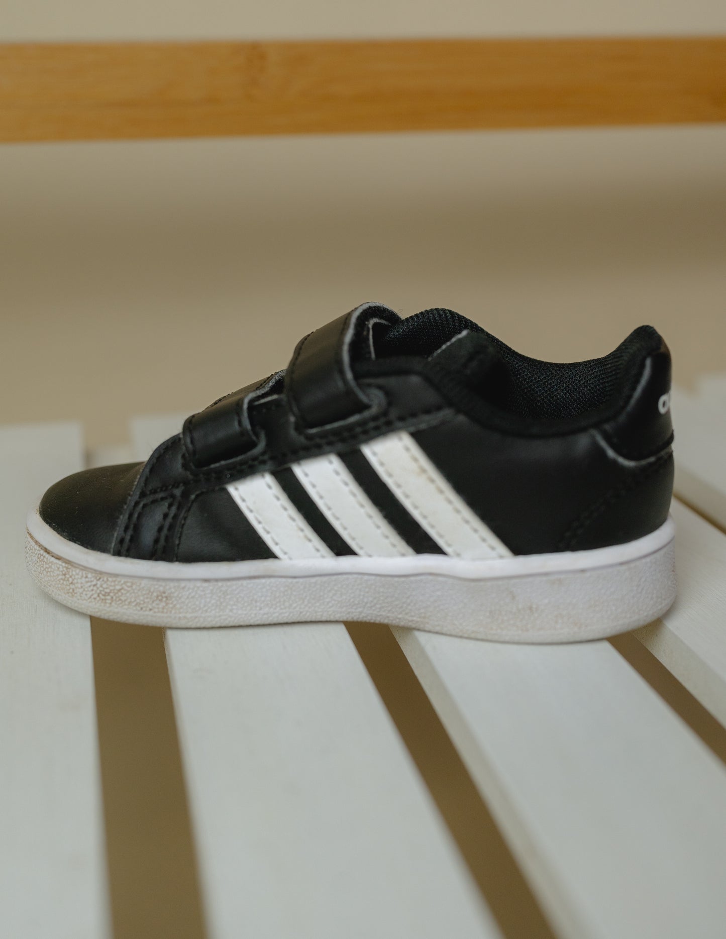 Adidas Black Velcro Trainers, Size 5K