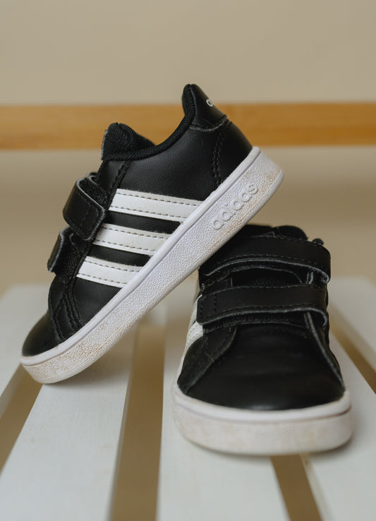 Adidas Black Velcro Trainers, Size 5K