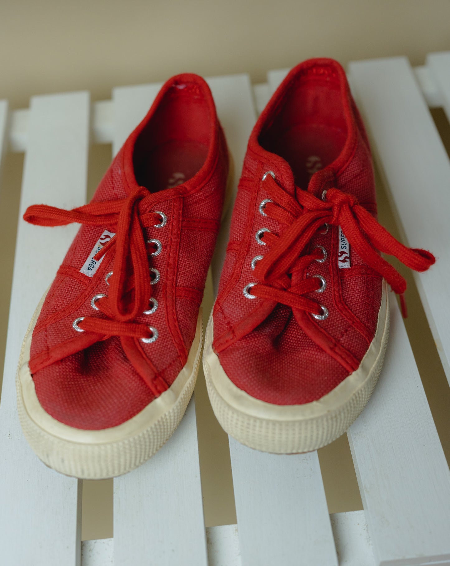 Superga Red Trainers, Size 13K