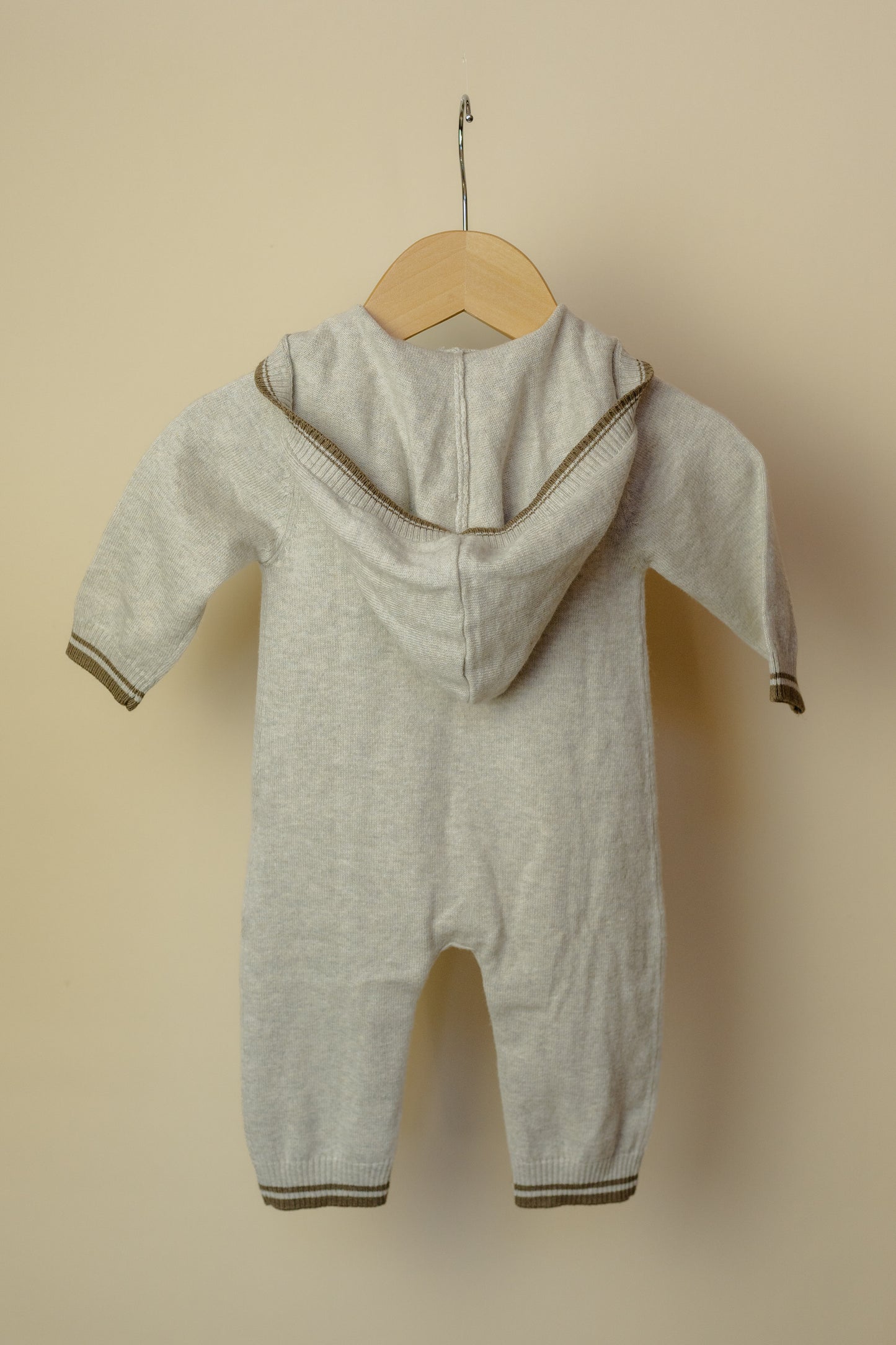 Brums Milano Beige/Brown Onesie with Hood, 3 Months