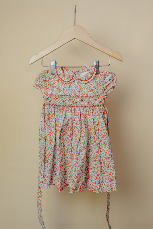 Edgehill Collection Floral Print Smock Dress, 6 Month