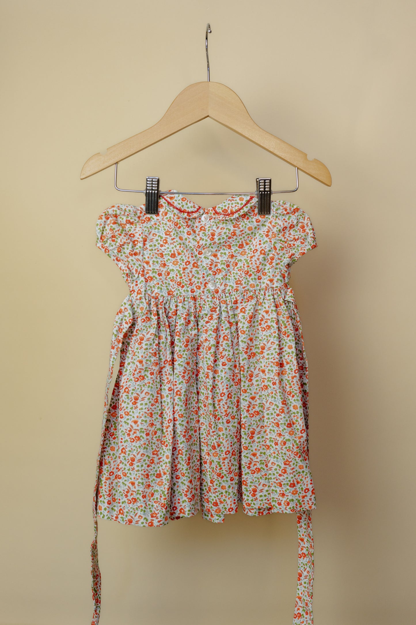 Edgehill Collection Floral Print Smock Dress, 6 Month