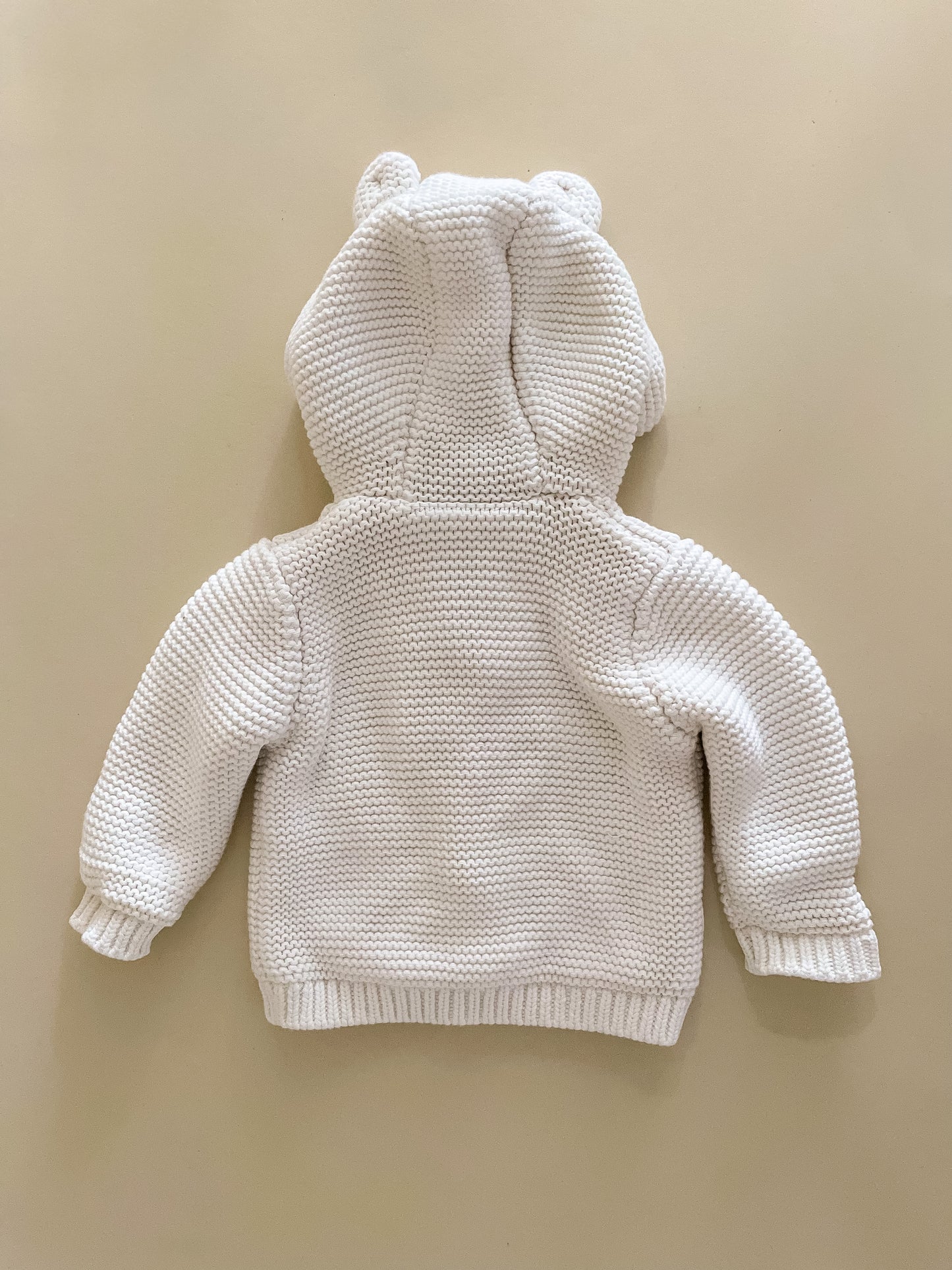 M&S Ivory Chunky Knitted Cardigan, 3-6 Months