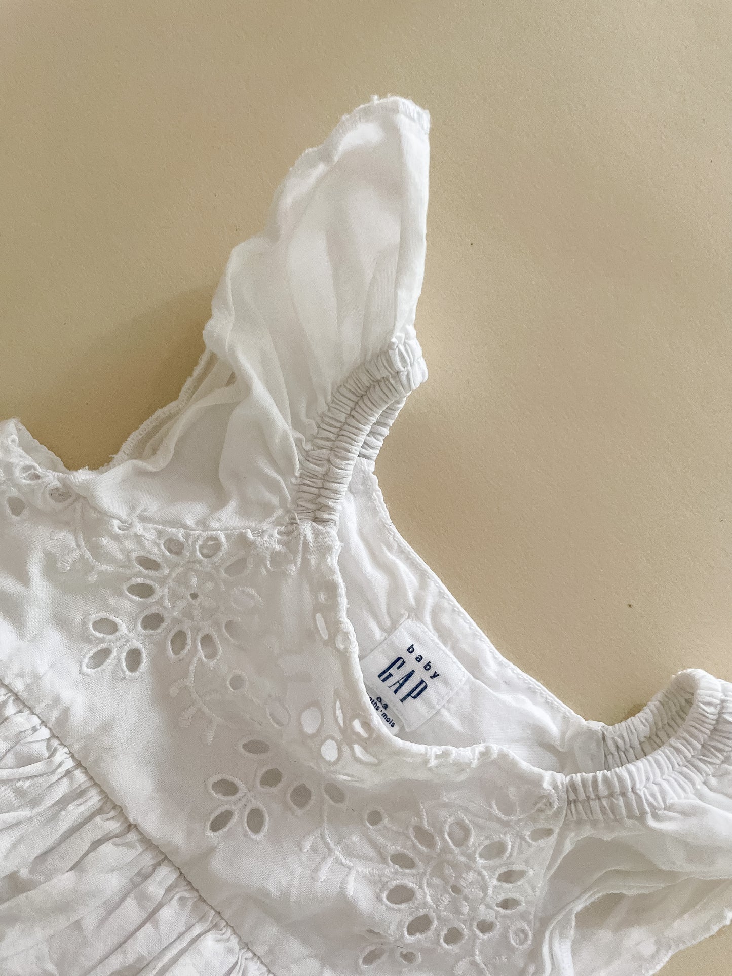 Baby Gap White Broderie Dress, 0-3 Months