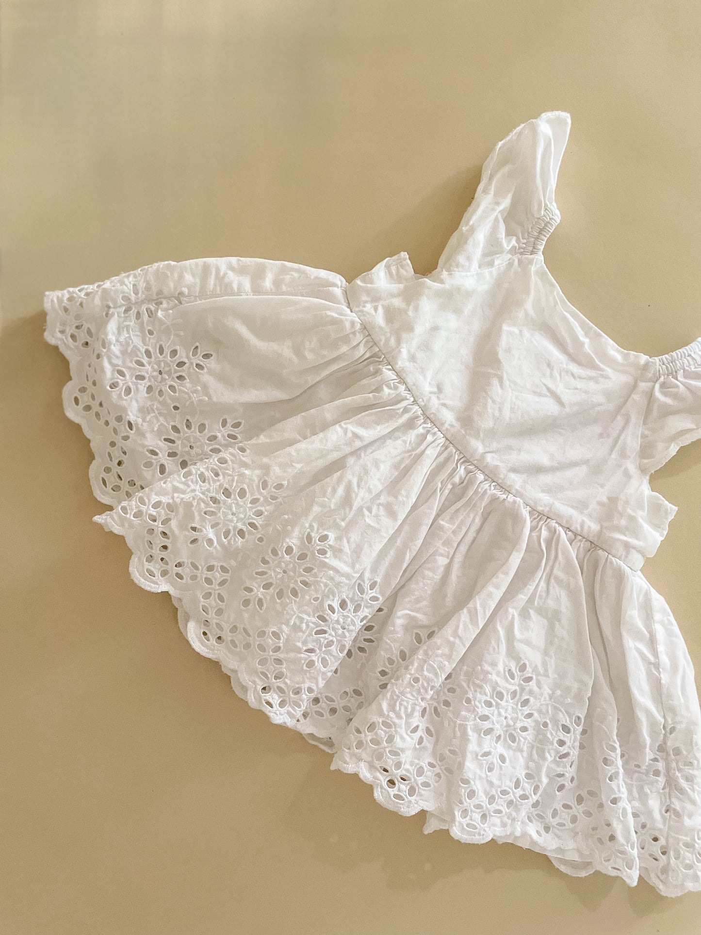 Baby Gap White Broderie Dress, 0-3 Months