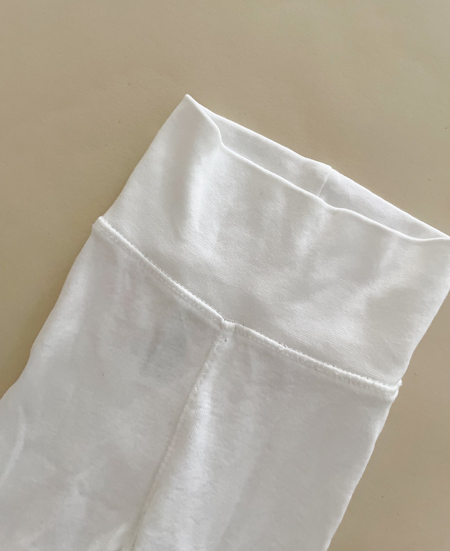 H&M White Trousers with Feet, 0-1 Month