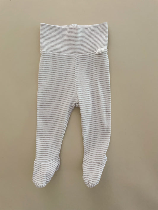 H&M Striped Trousers with Feet, 0-1 Month