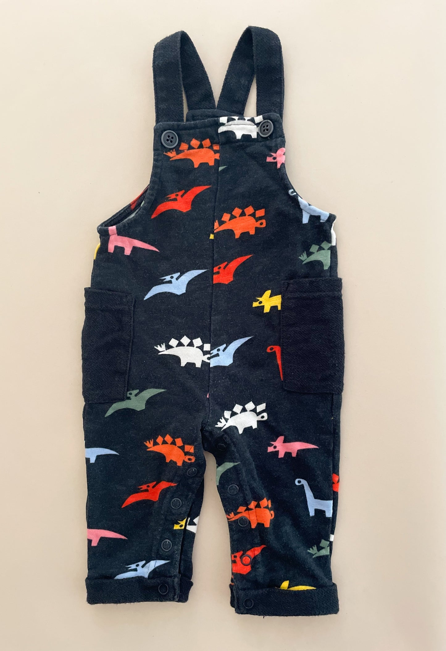 Christian Robinson Dinosaur Dungarees, 3-6 Months