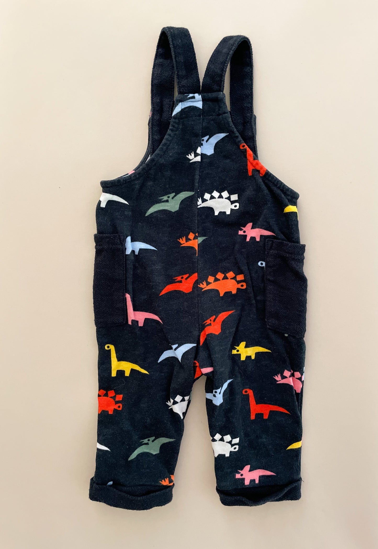 Christian Robinson Dinosaur Dungarees, 3-6 Months