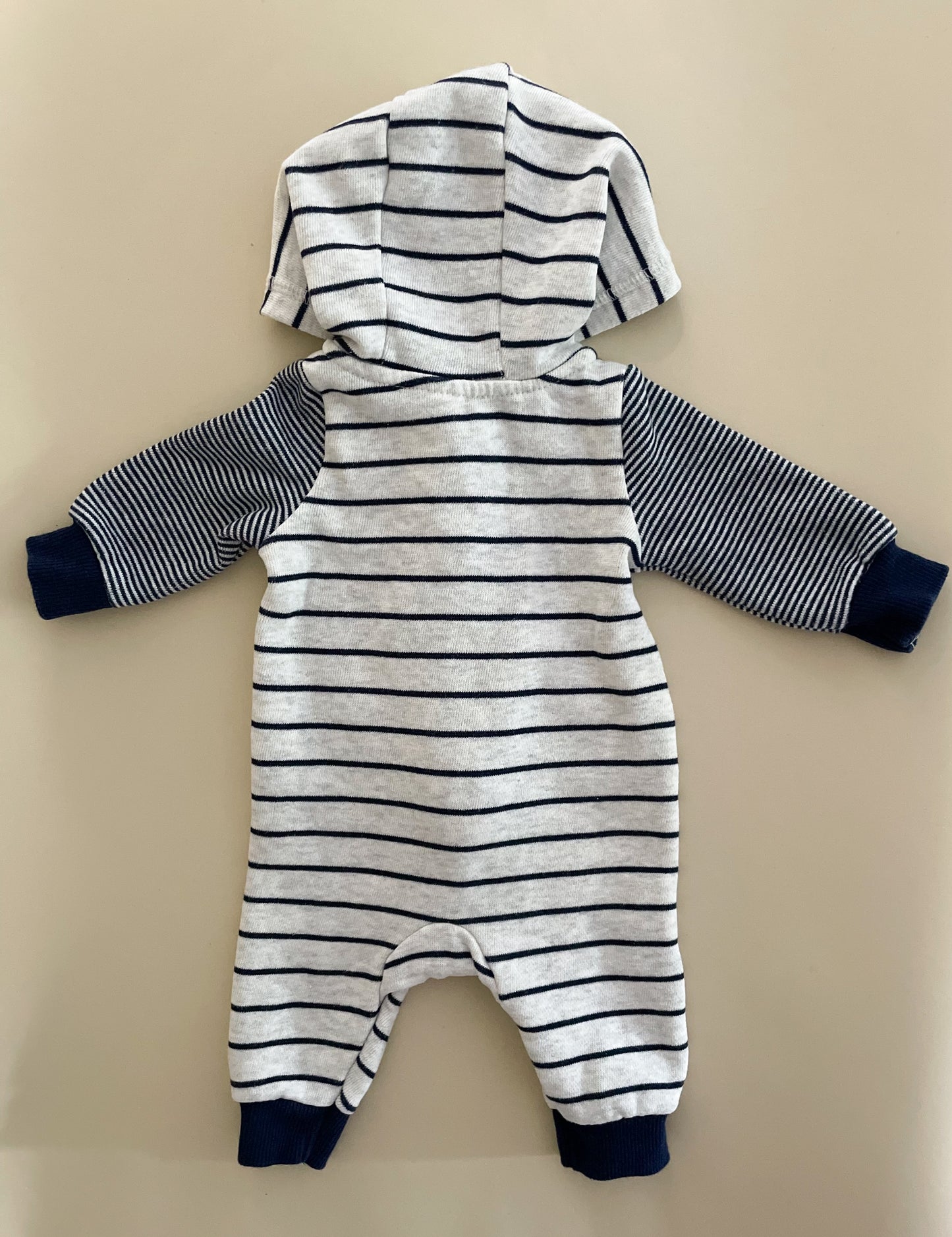 Carter's Striped Onesie with Hood, 3 Months