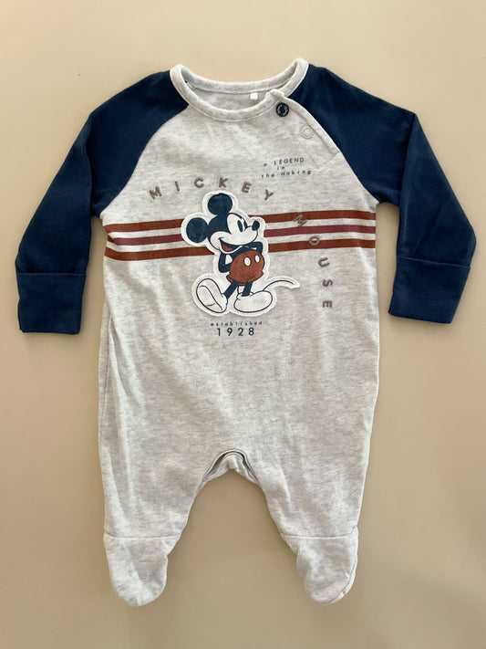 Tu Disney Mickey Mouse Sleepsuit, Up to 1 Month