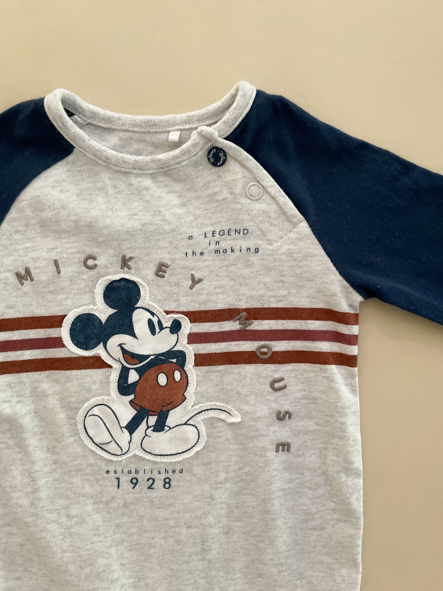 Tu Disney Mickey Mouse Sleepsuit, Up to 1 Month