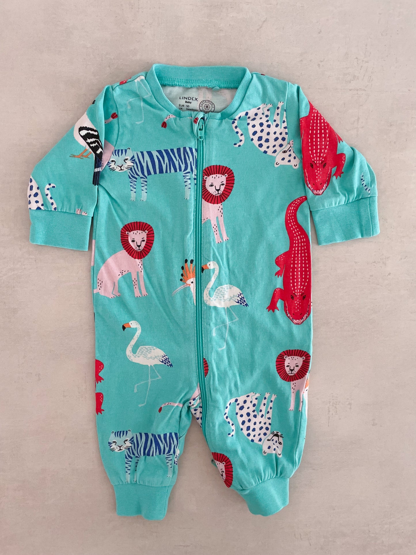 Lindex Jungle Sleepsuit, Newborn