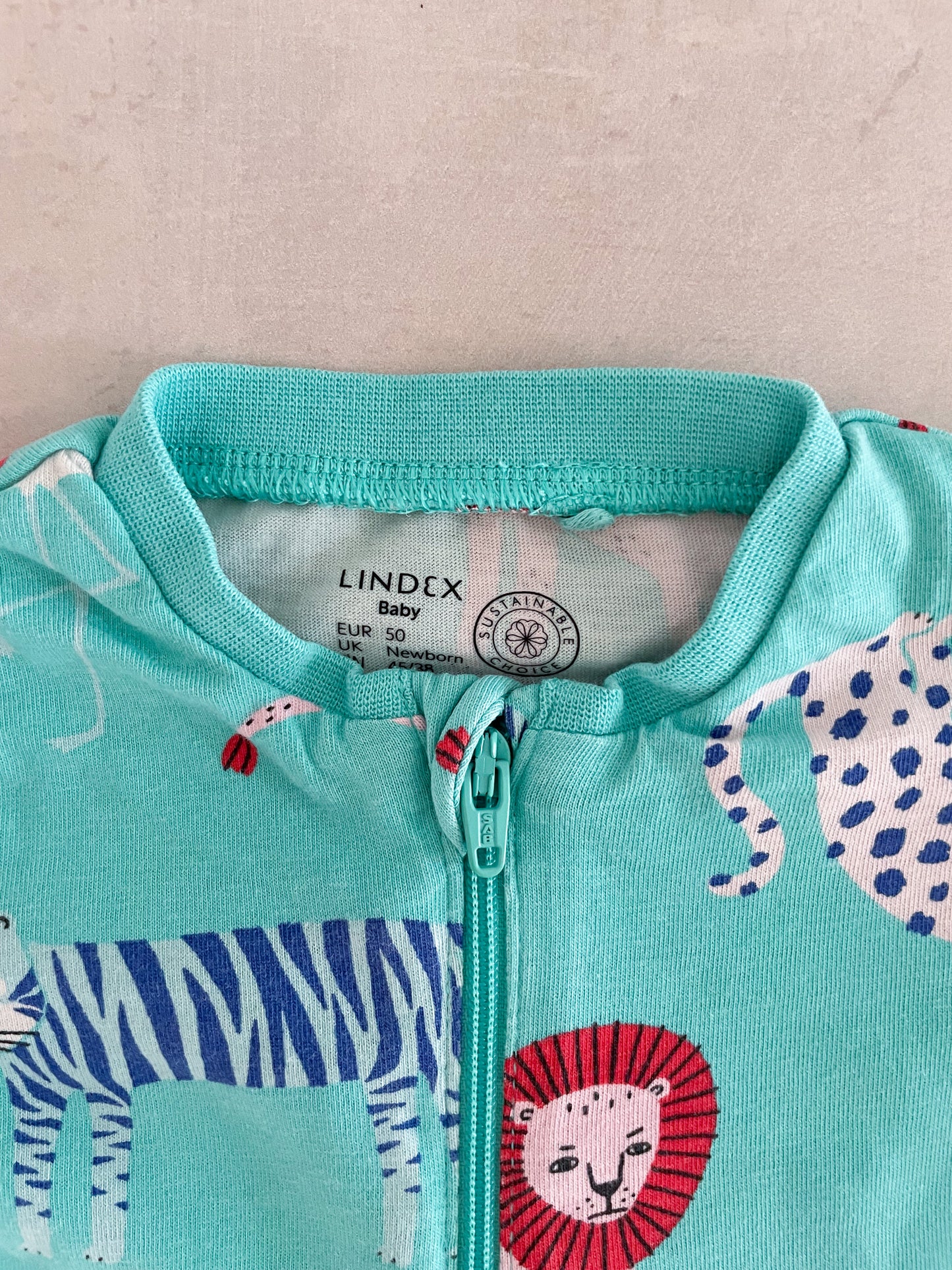 Lindex Jungle Sleepsuit, Newborn