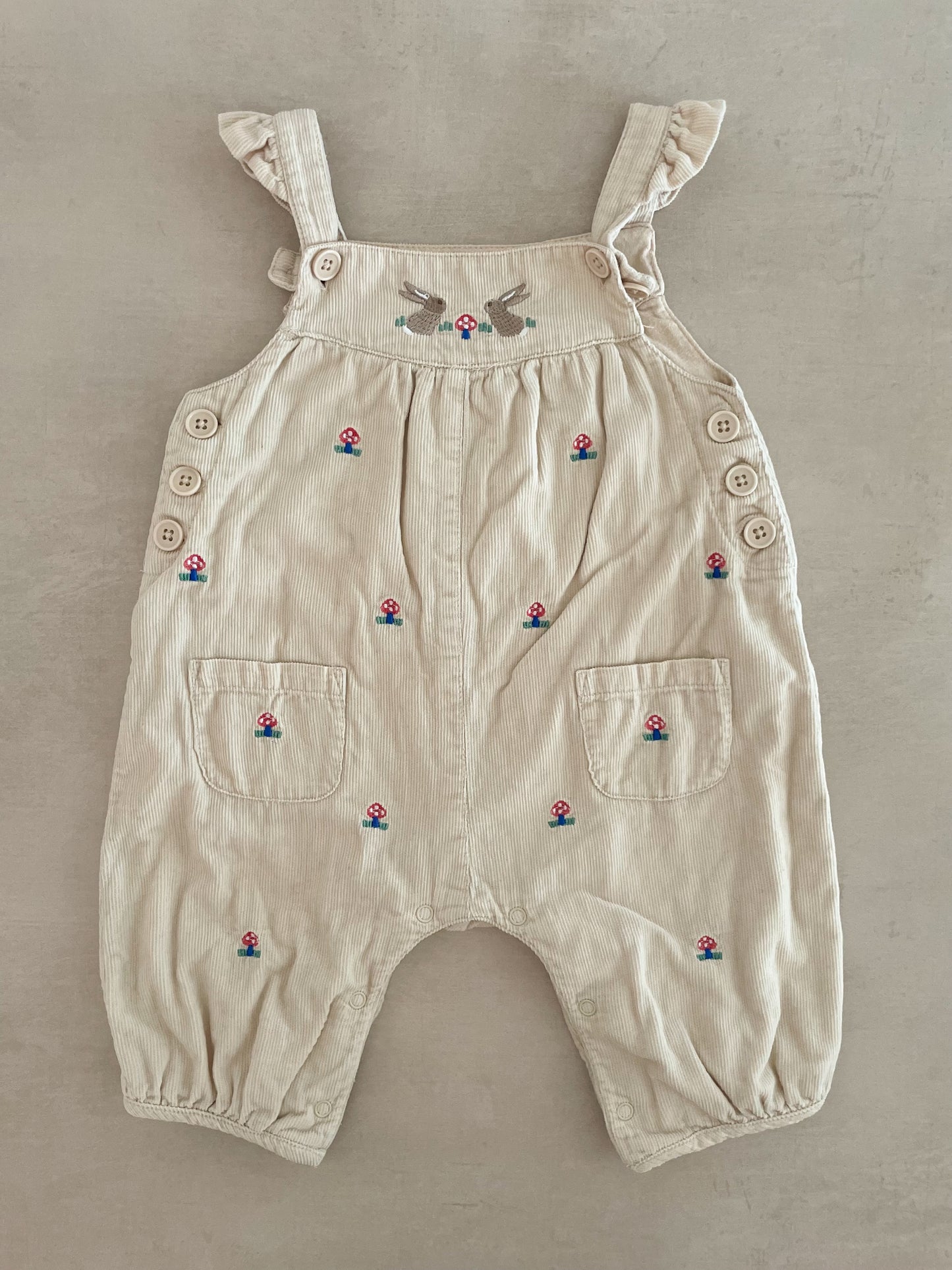 John Lewis Pink Dungarees, 0-3 Months