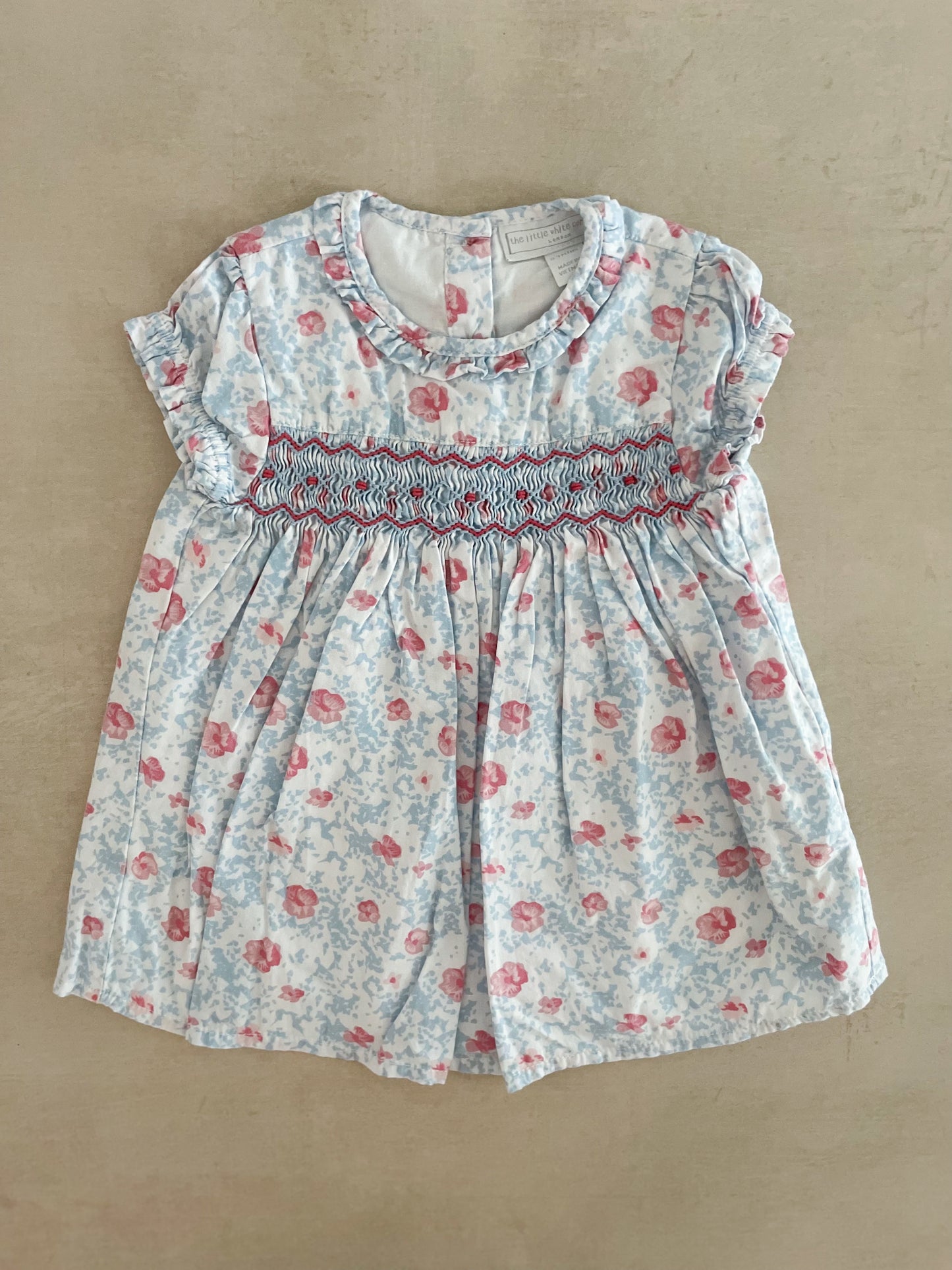 The Little White Company Floral Dress, 0-3 Months