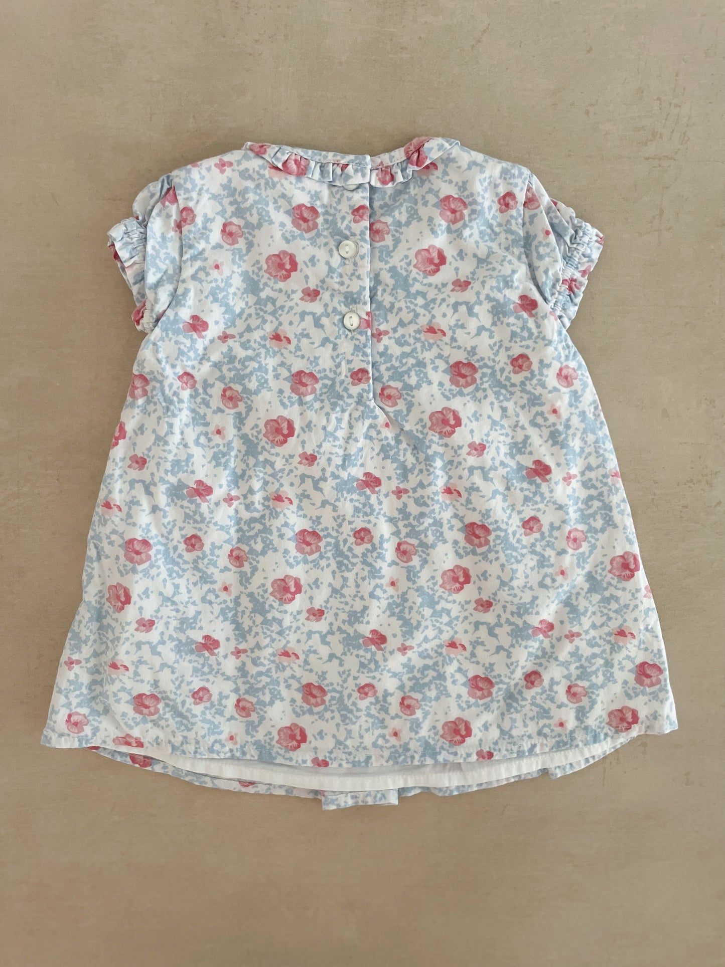 The Little White Company Floral Dress, 0-3 Months