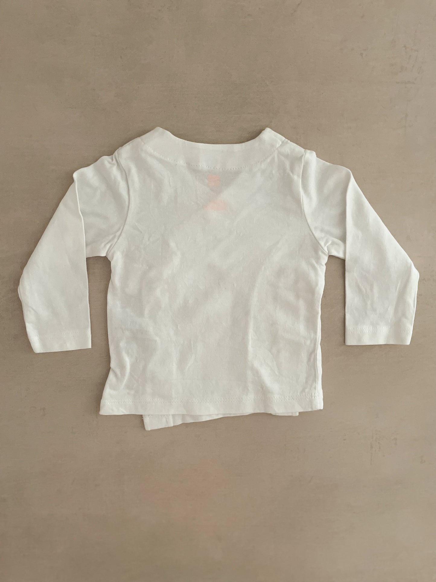 HEMA White Wrap Over Cardigan, 1-2 Months