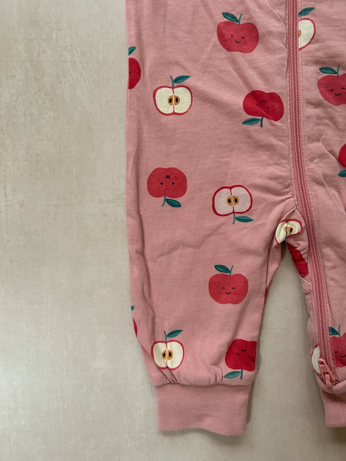 Lindex Pink Apple Sleepsuit, 1-2 Months