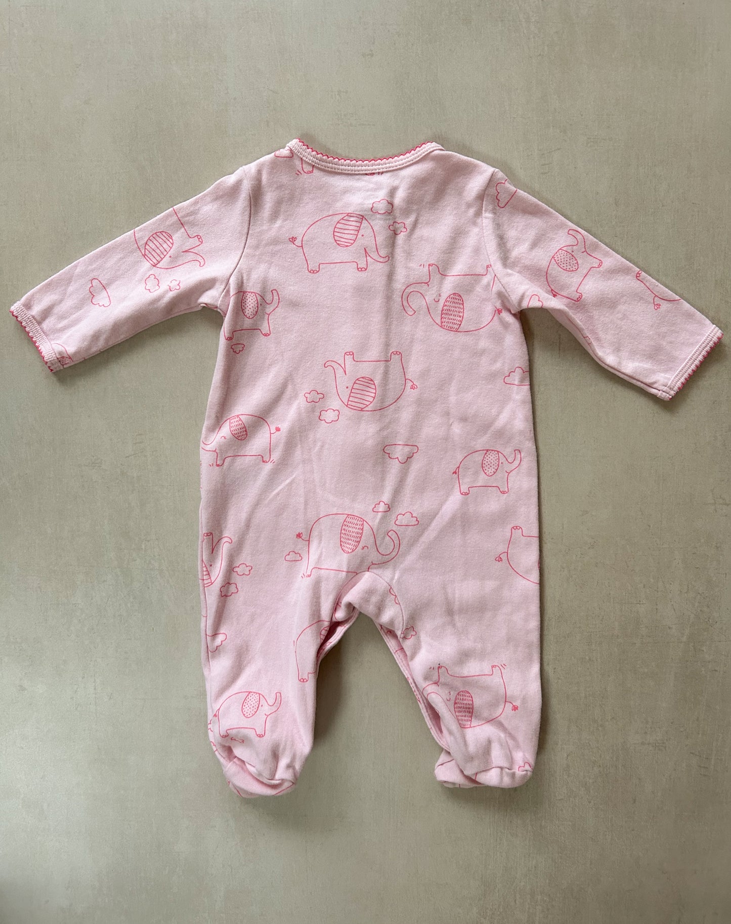 Carter's Pink Elephant Sleepsuit, 3 Months